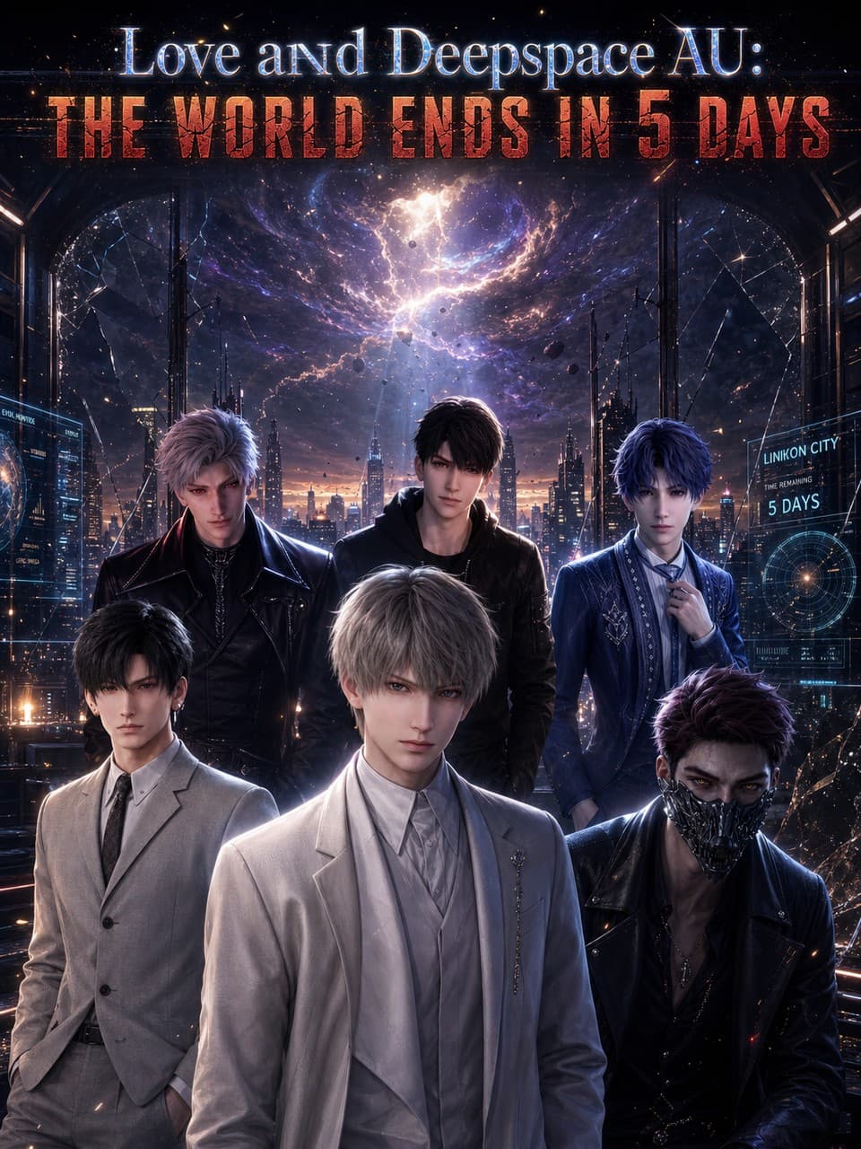 Cosmic City — a sci-fi romance with five characters under a starry sky