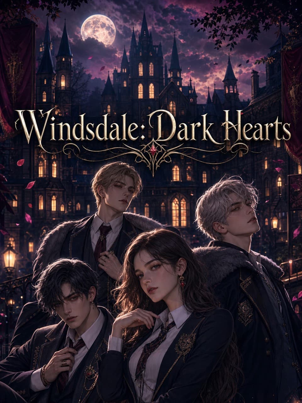 Moonlit Castle — a gothic fantasy romance with dark-clad young adults