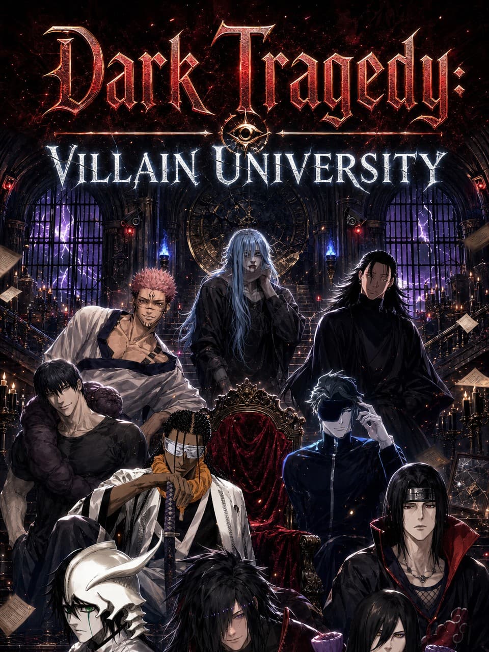 Gothic Hall — a dark fantasy anime story with seven characters