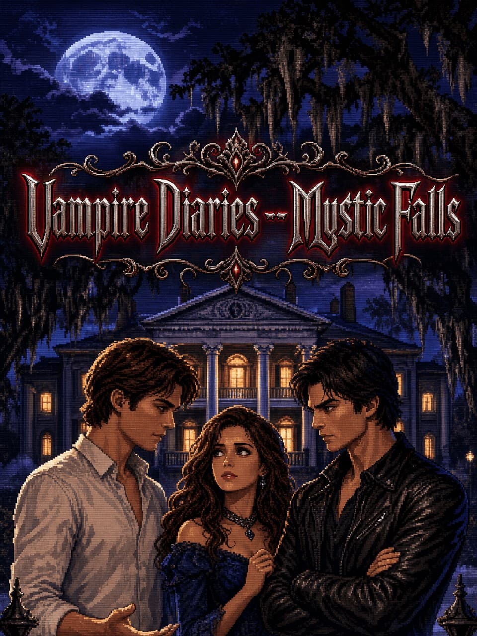 Vampire Diaries — a dramatic moonlit mansion romance